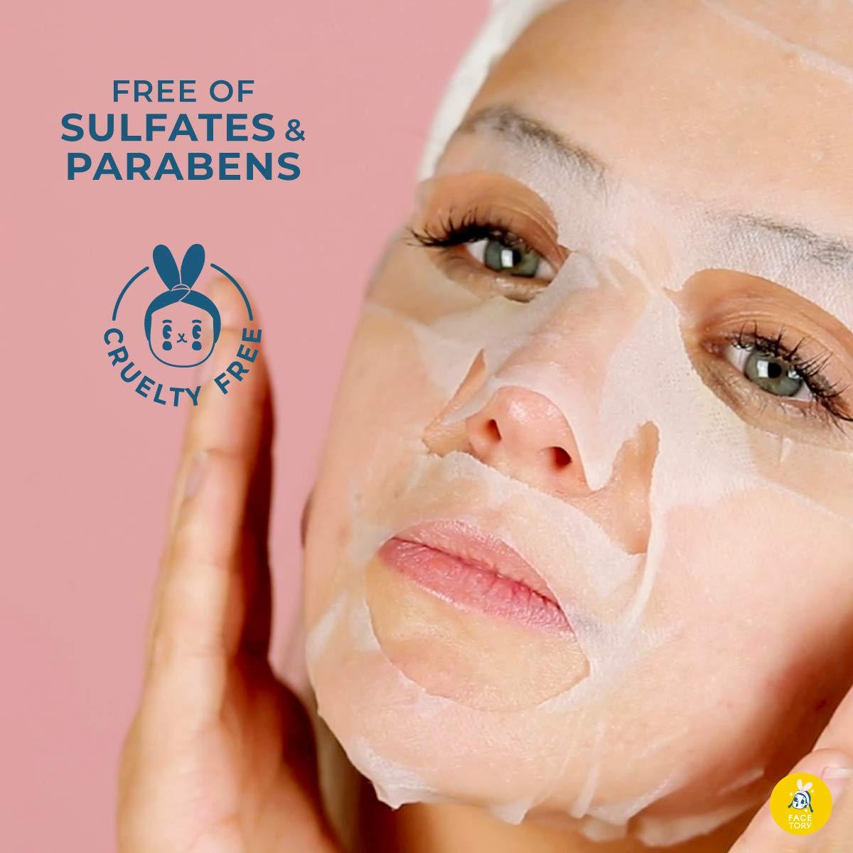 FACETORY cruelty-free Korea-made label indicates ethical skincare