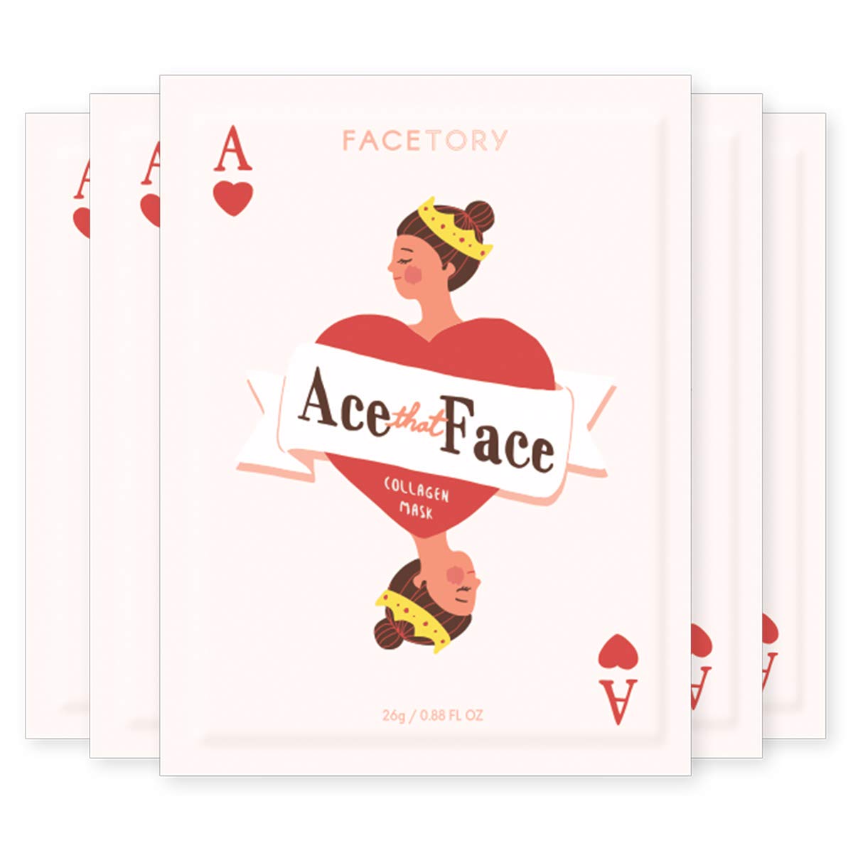 FACETORY masque collagène, effet fermissant sur le visage, hydratation et éclat.