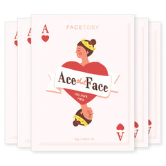 FACETORY masque collagène, effet fermissant sur le visage, hydratation et éclat.