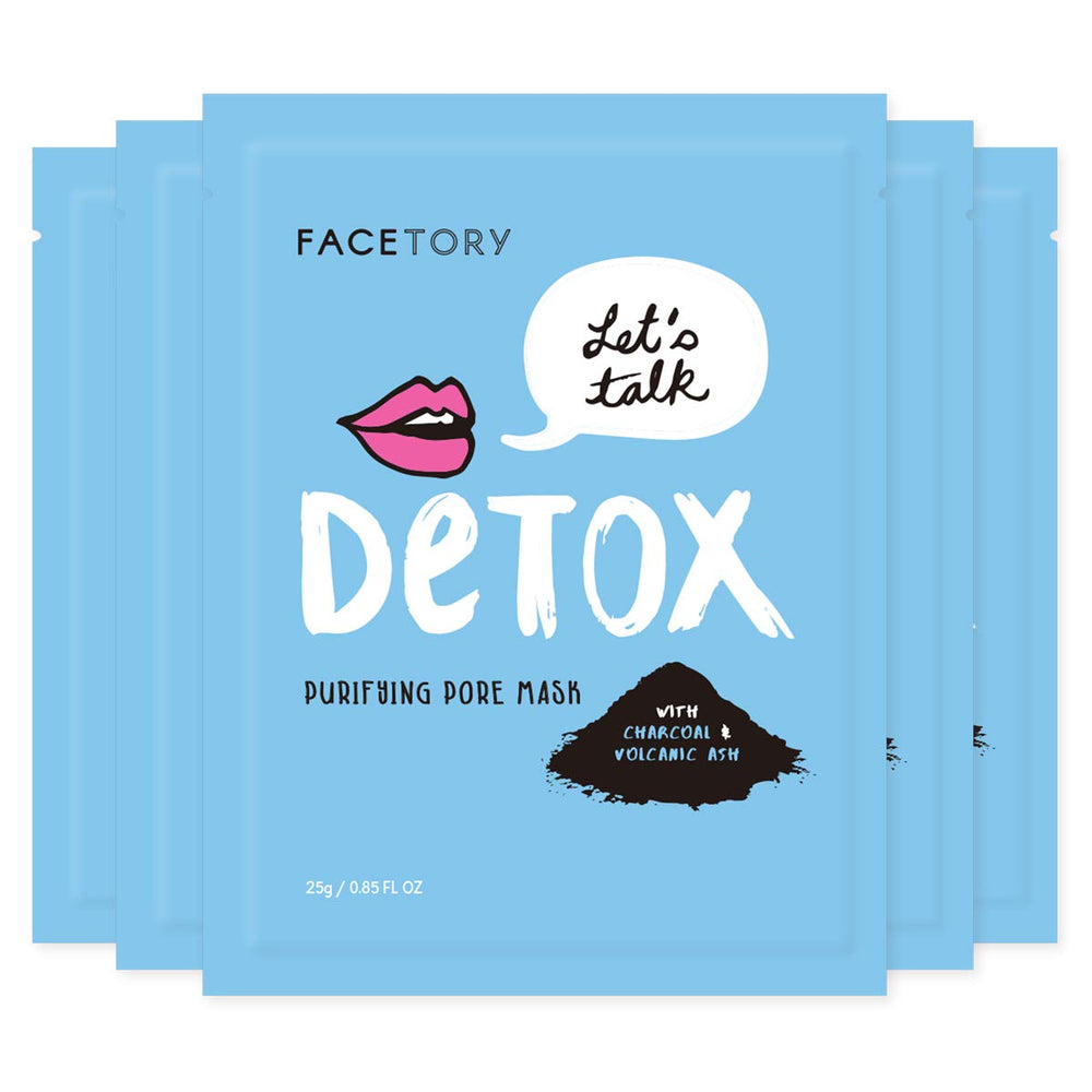 FACETORY Masque détox charbon et cendre purifiant les pores et apaisant.