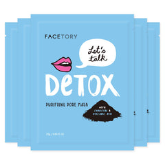 FACETORY Masque détox charbon et cendre purifiant les pores et apaisant.