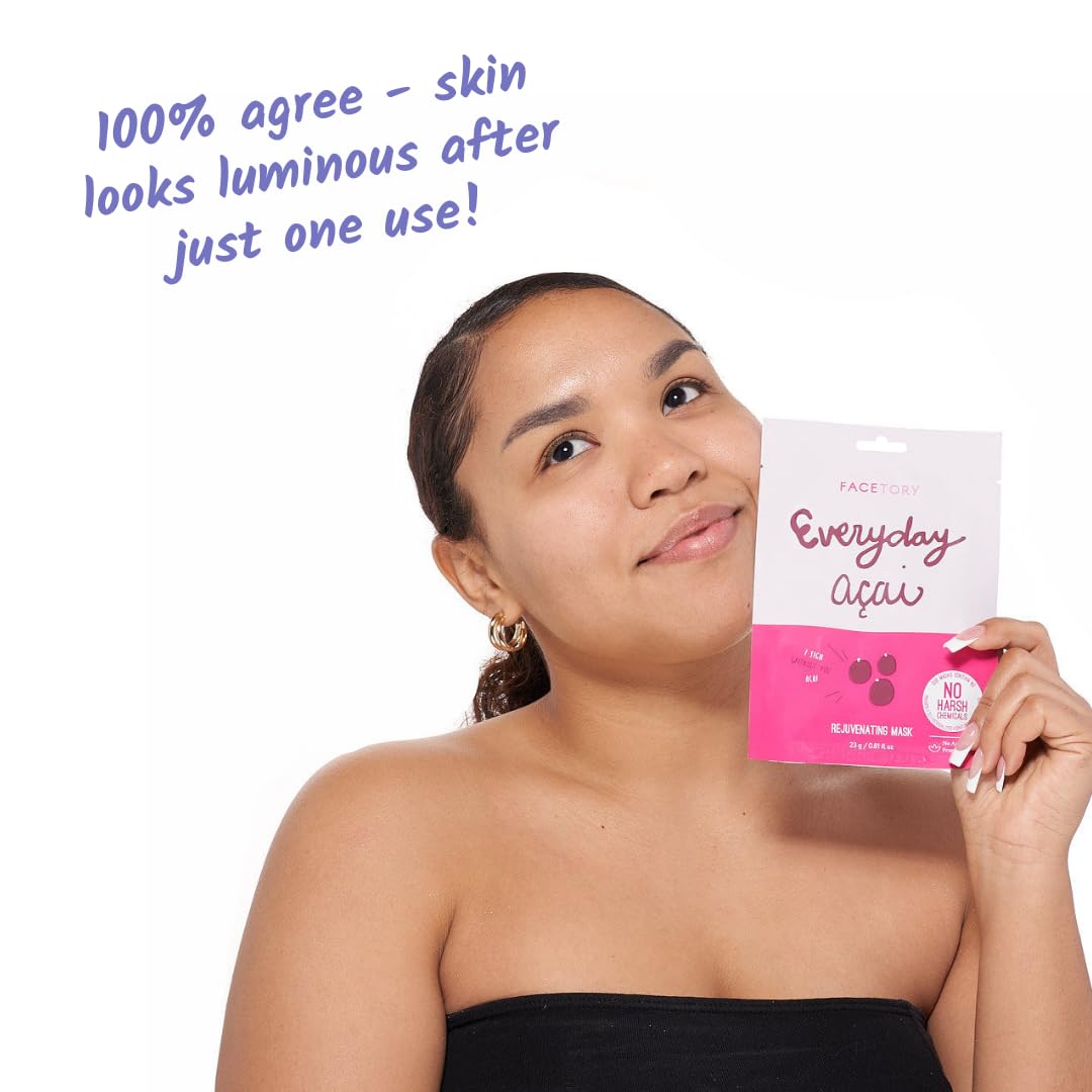 FACETORY masque pour teint uniforme et lumineux grâce à des actifs ciblés