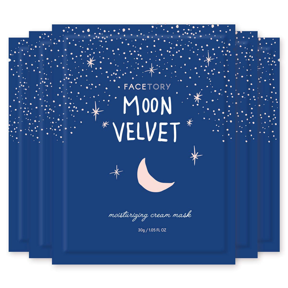 FACETORY Moon Velvet emballage du masque hydratant prêt à offrir.