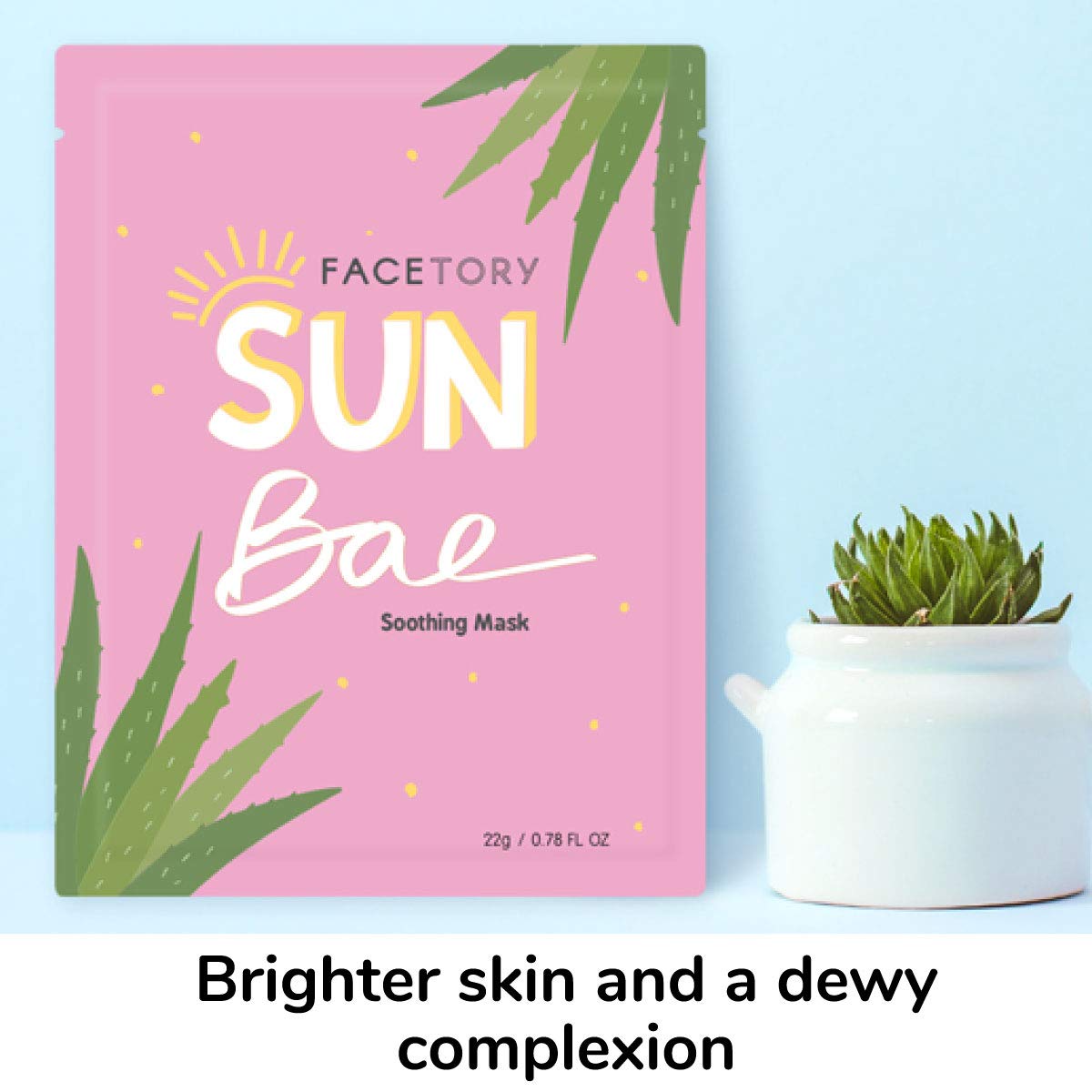 FACETORY Sun Bae masque-application-douceur — soin rapide et rafraichissant.