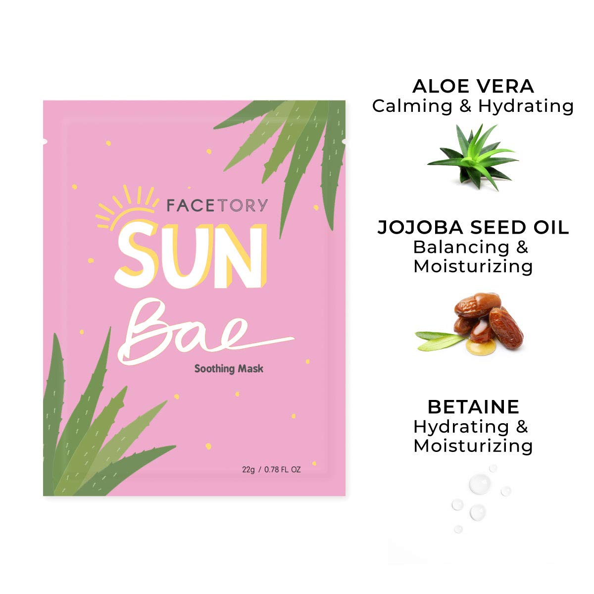 FACETORY Sun Bae masque-tissu beurre de karité : nourrissant après soleil