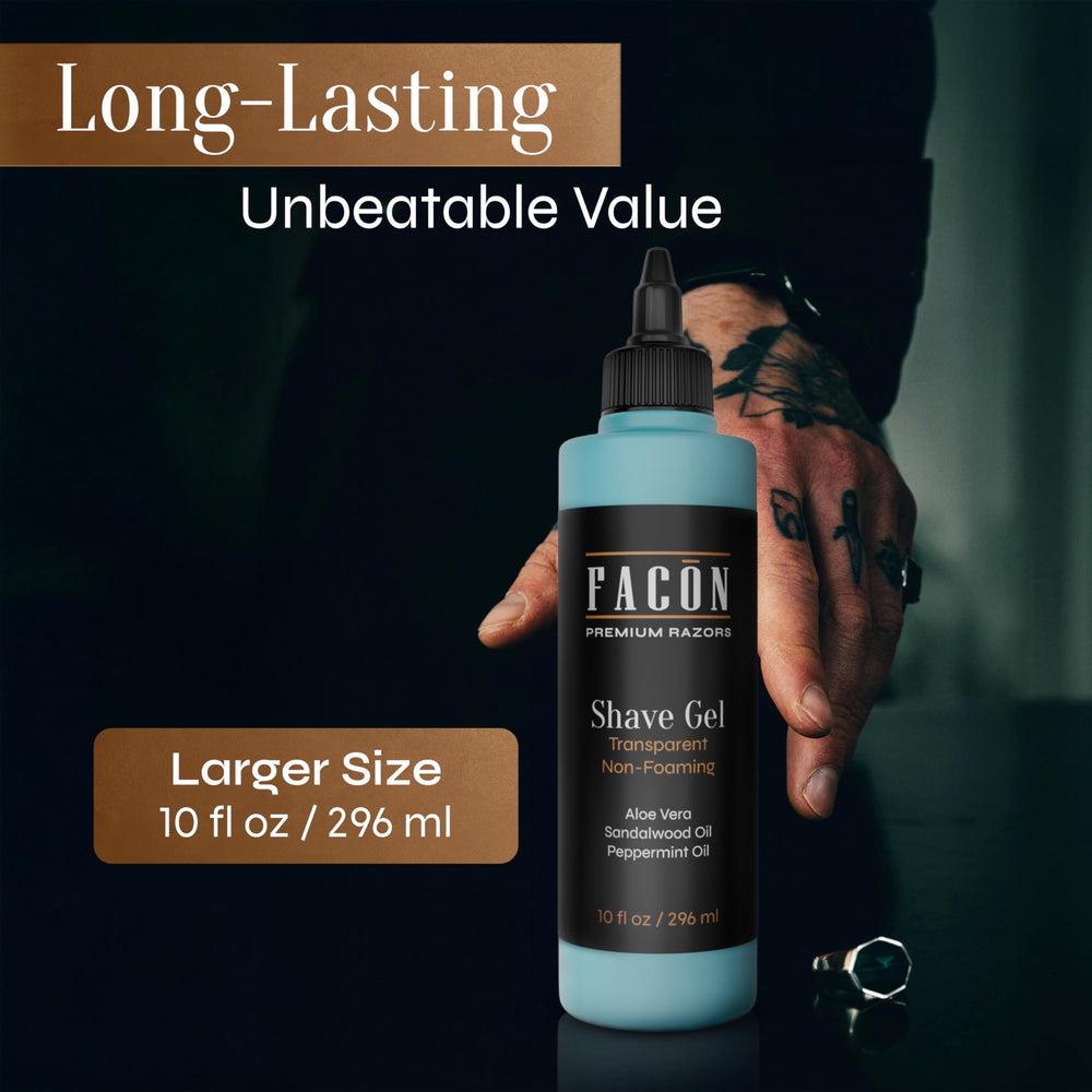 FACON non-foaming formula keeps lines visible during detailed grooming.