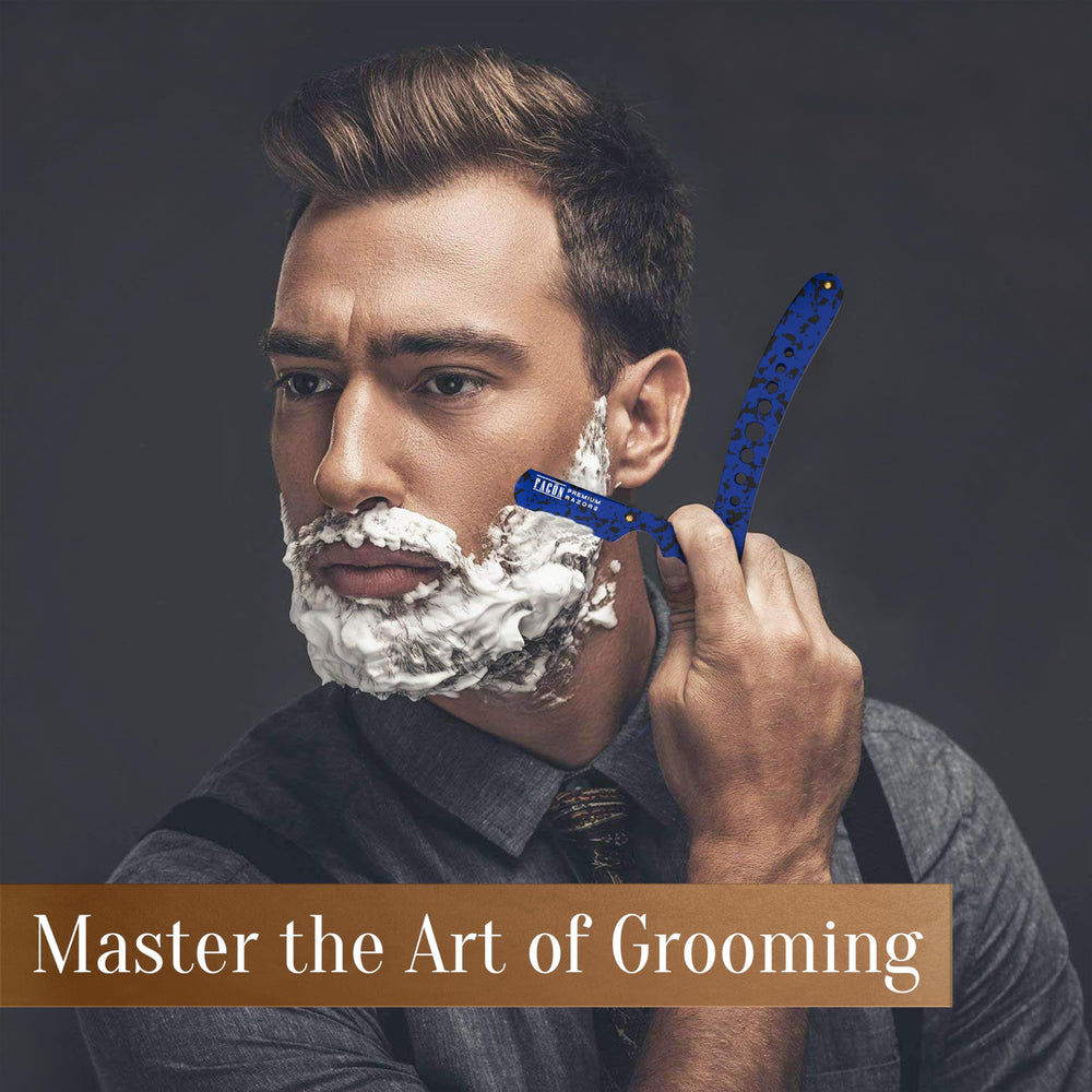 Facón rasage-precis-barbier – rasoir droit offrant une précision digne d'un professionnel.