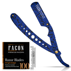 Facón rasoir droit – poignée ergonomique pour un rasage précis et confortable.