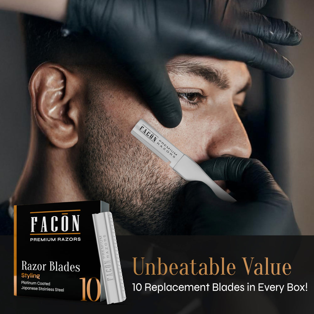 Facón Rasoir trace visage lignes nettes et précises