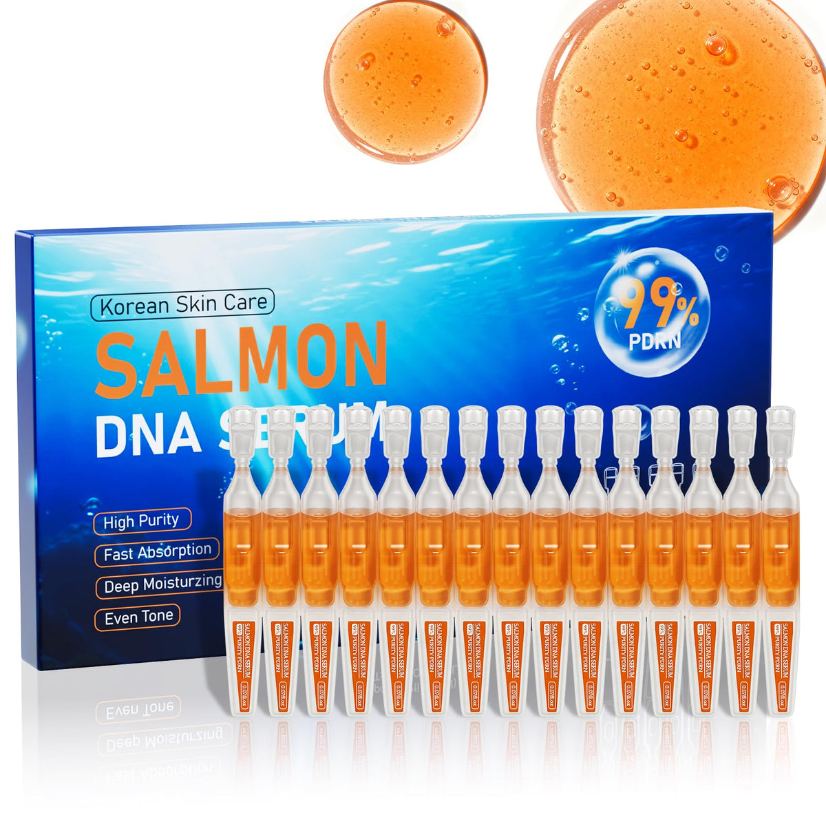 Faczuryn Salmon DNA Serum ampoule bottle ready for daily hydration and firming.