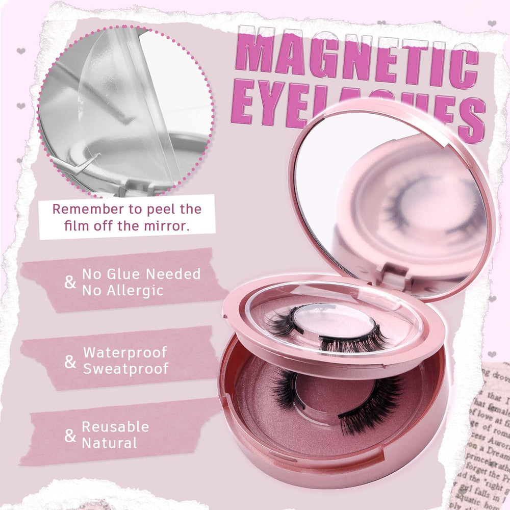 Boîte magnétique FADLASH avec miroir, rangement pratique.