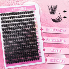 FADLASH grappes cils mélangées, longueurs variées pour des looks personnalisables.