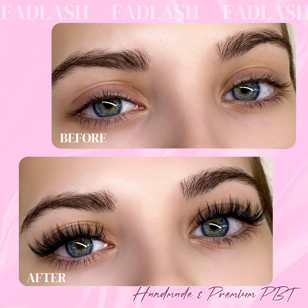 FADLASH cils volume, effet éventail 12mm, bandes faciles à retirer.