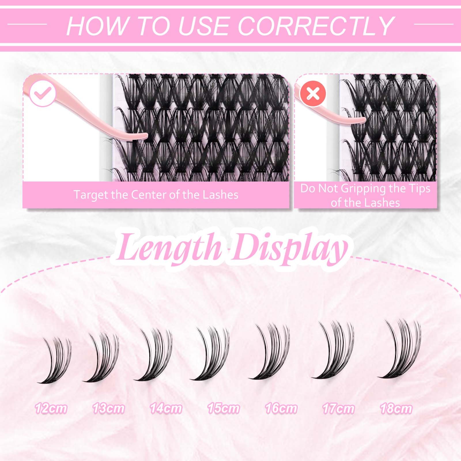 FADLASH Clusters bande coton douce, confort lors de l'application.