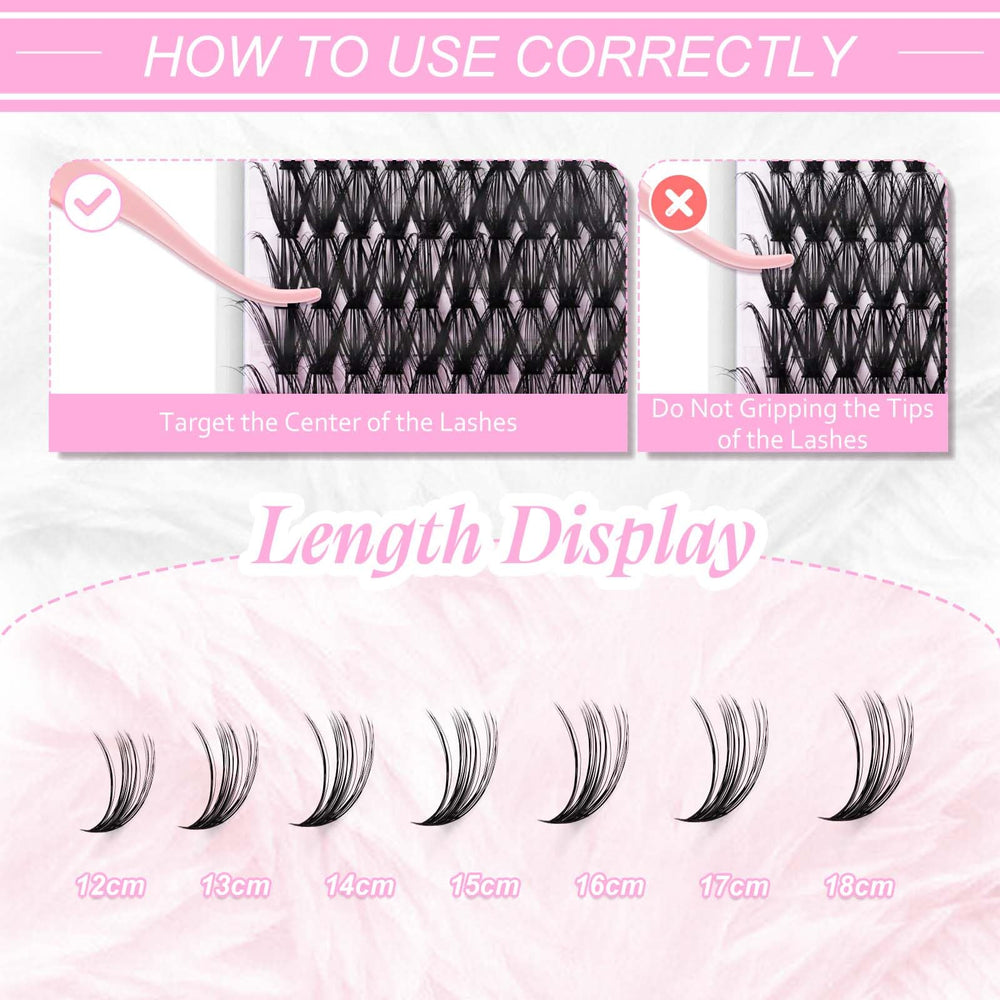 FADLASH Clusters bande coton douce, confort lors de l'application.