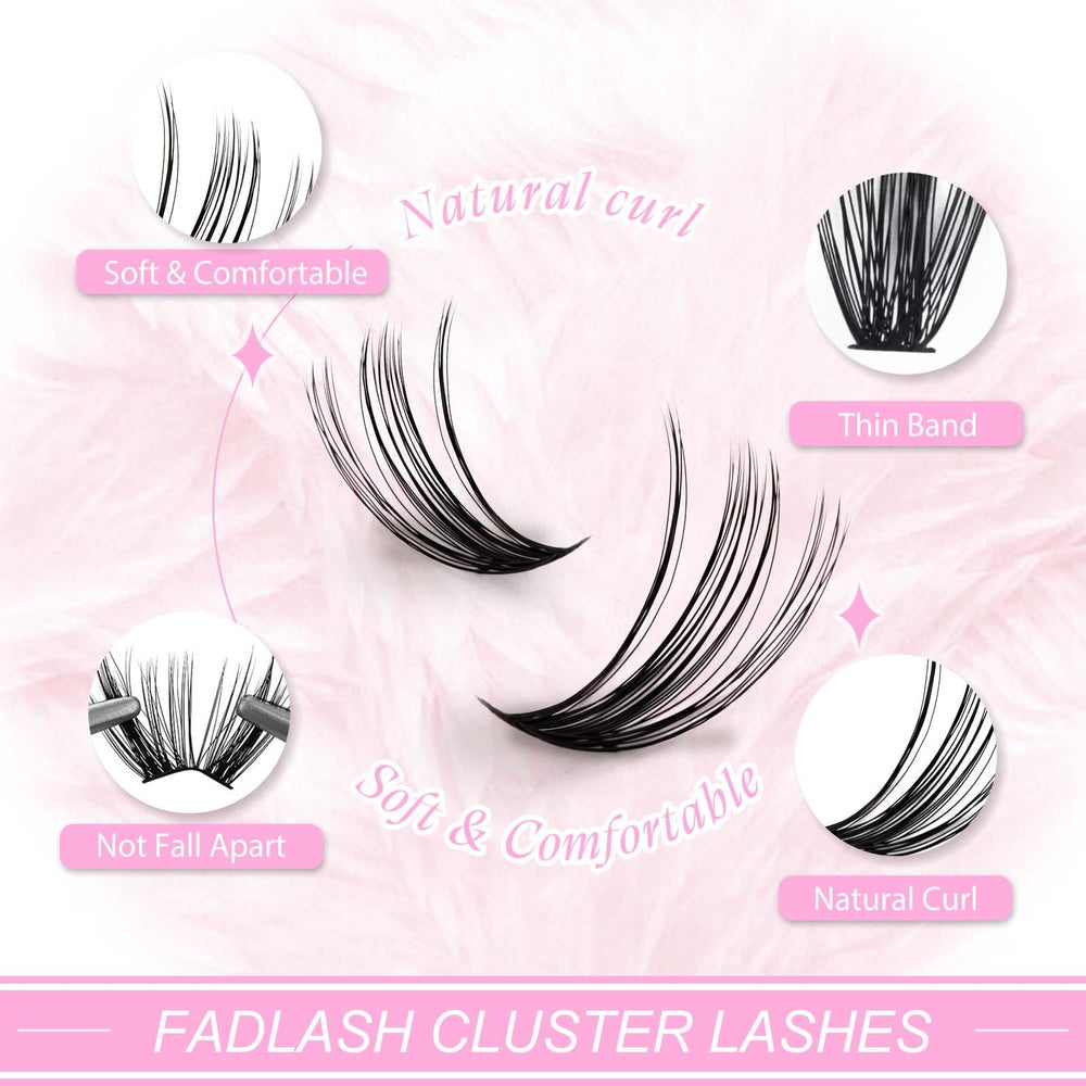 FADLASH Clusters emballage amélioré, rangement facile et hygiénique.
