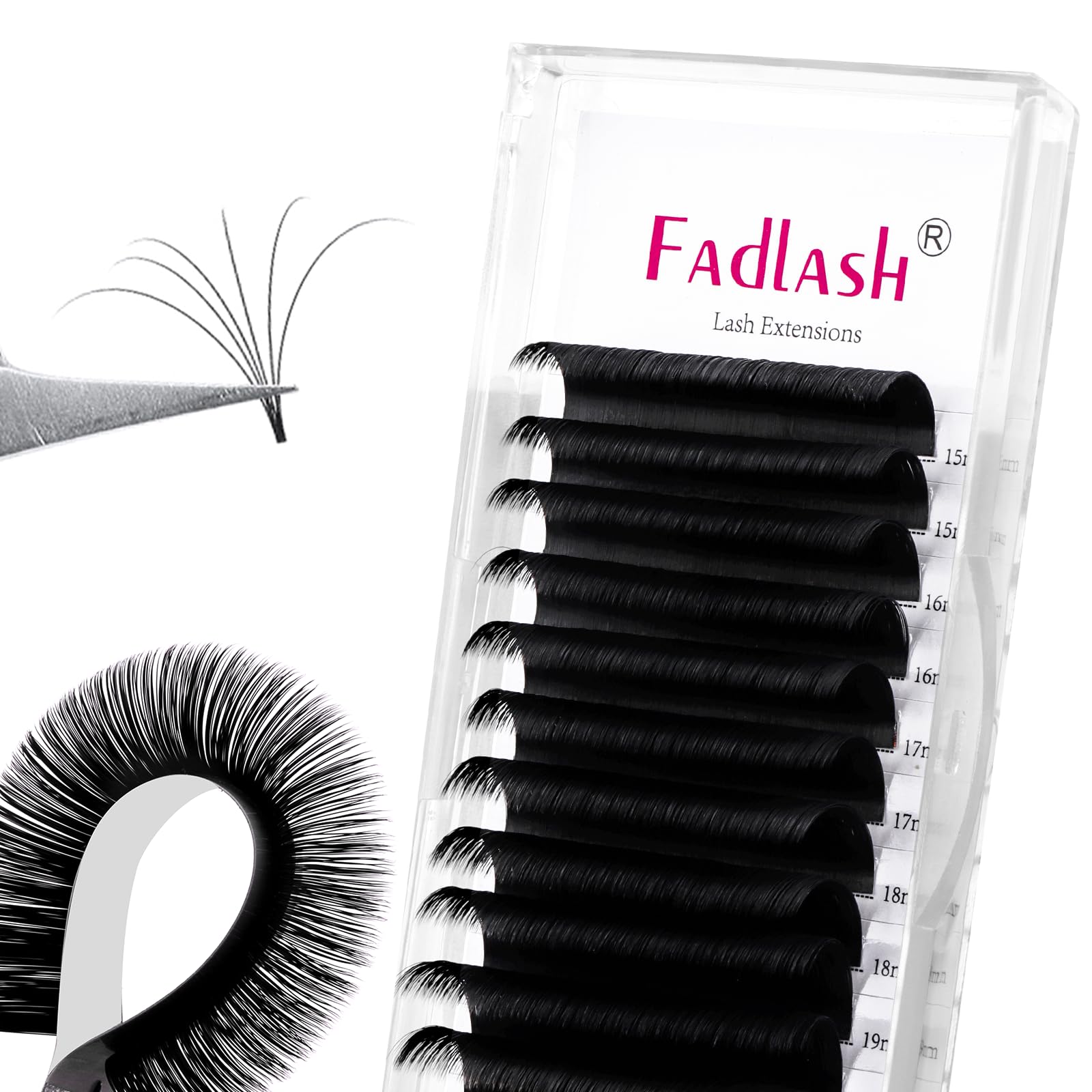 FADLASH Easy Fan: extensions 2D-10D mix pour un volume rapide et naturel.