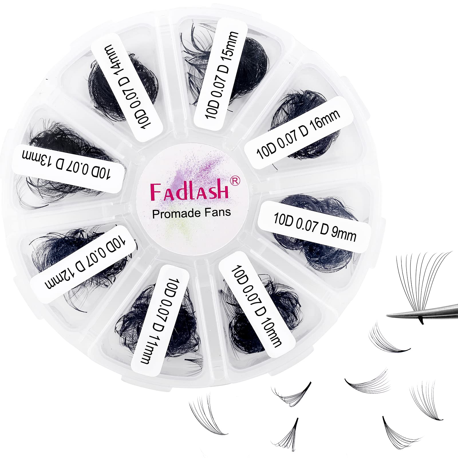 FADLASH cils préfabriqués détachés, base fine pour un rendu léger et naturel.