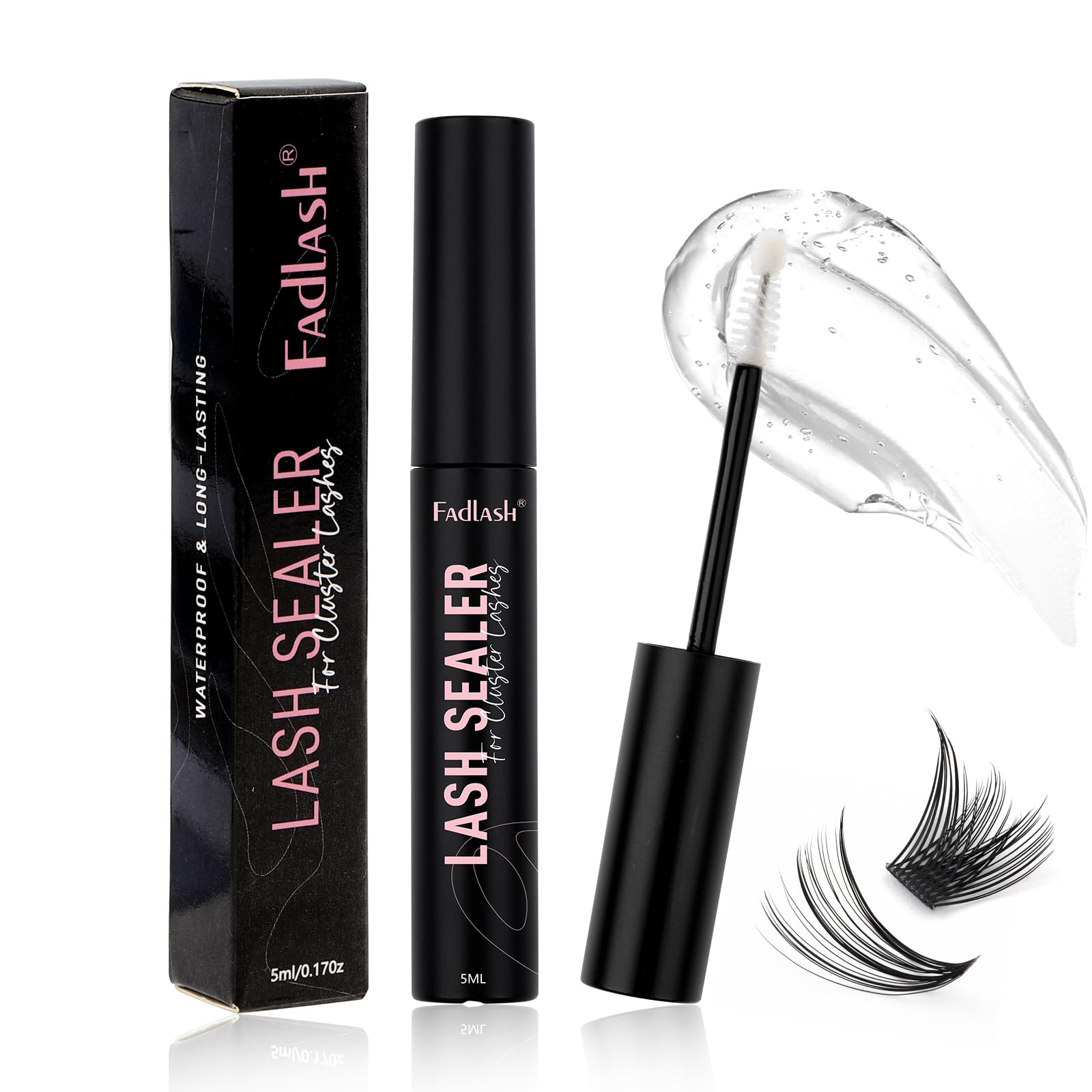 Lash Sealant FADLASH en bouteille prête à l’emploi protège les cils contre l’eau et la poussière.