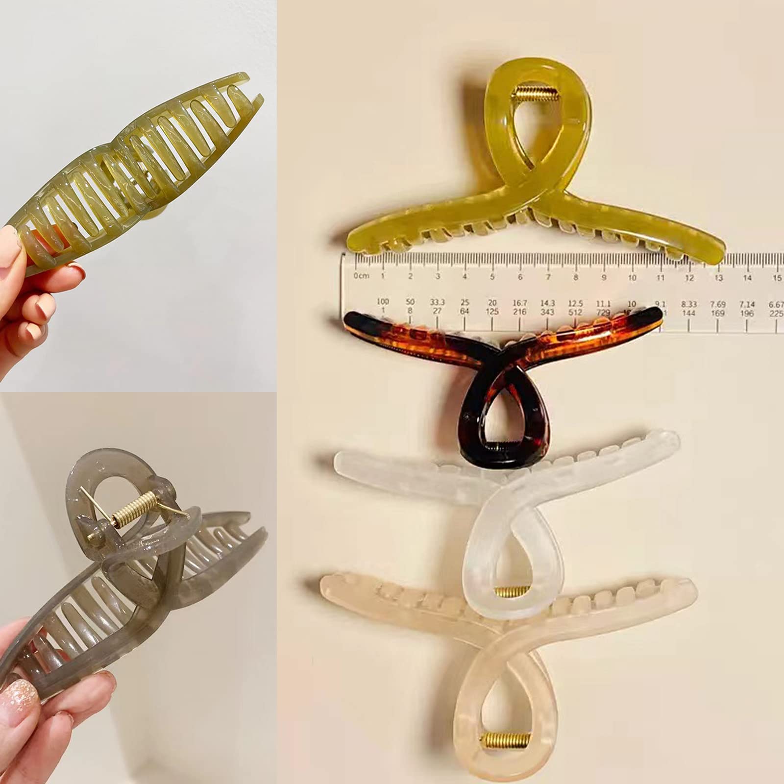 FAELBATY ensemble de 4 clips jelly papillon, parfait pour varier les looks.