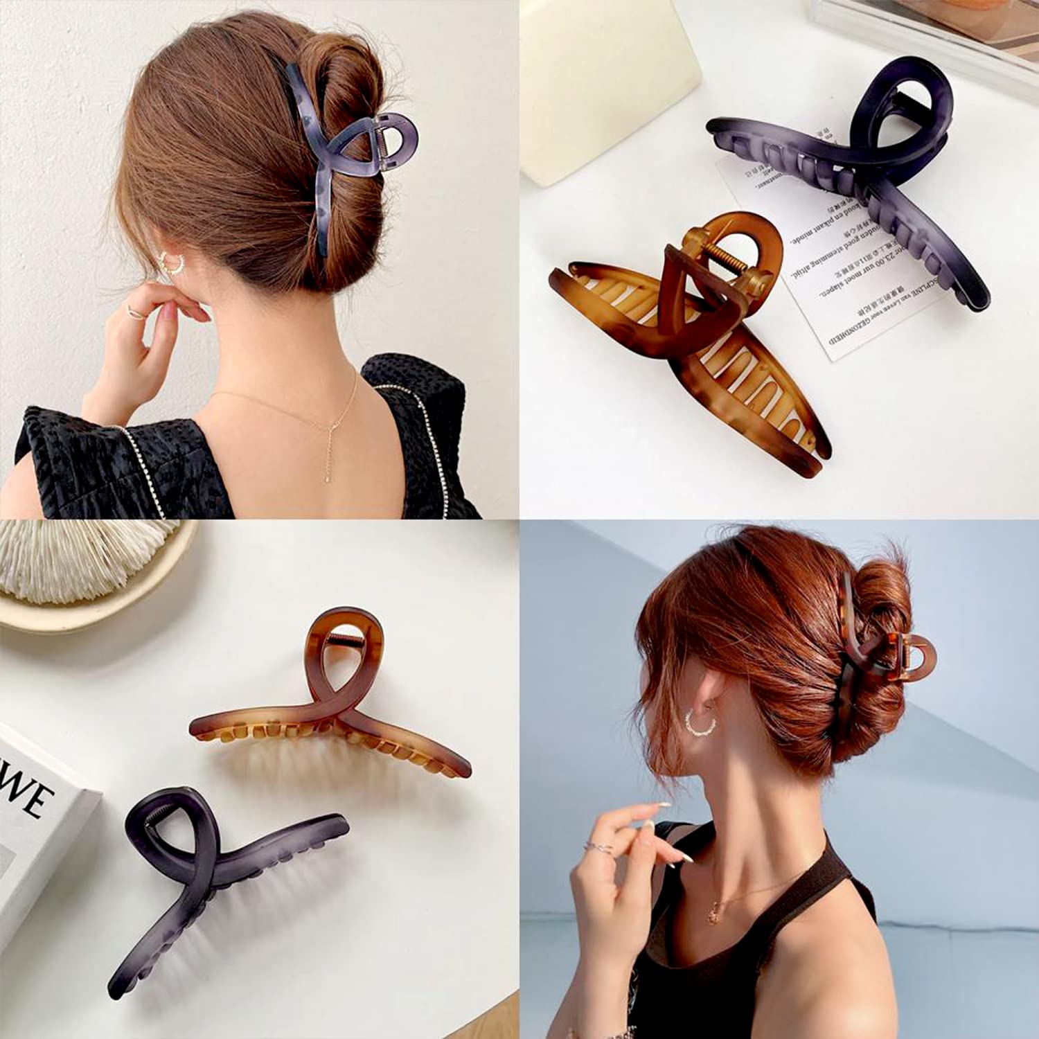 FAELBATY serre-cheveux grand papillon usage quotidien, idéal pour maintenir les cheveux en place.