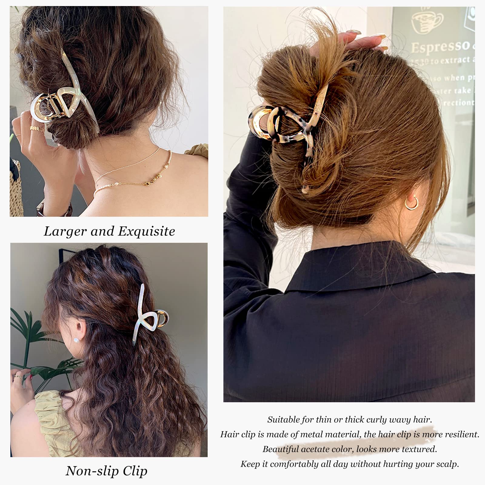 FAELBATY serre-cheveux papillon tortue-brun, design élégant pour quotidien.