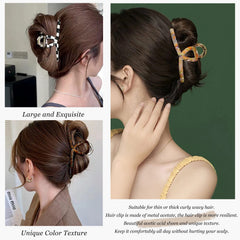 FAELBATY serre-cheveux papillon grand ouverture facile, pratique pour créer rapidement une coiffure.