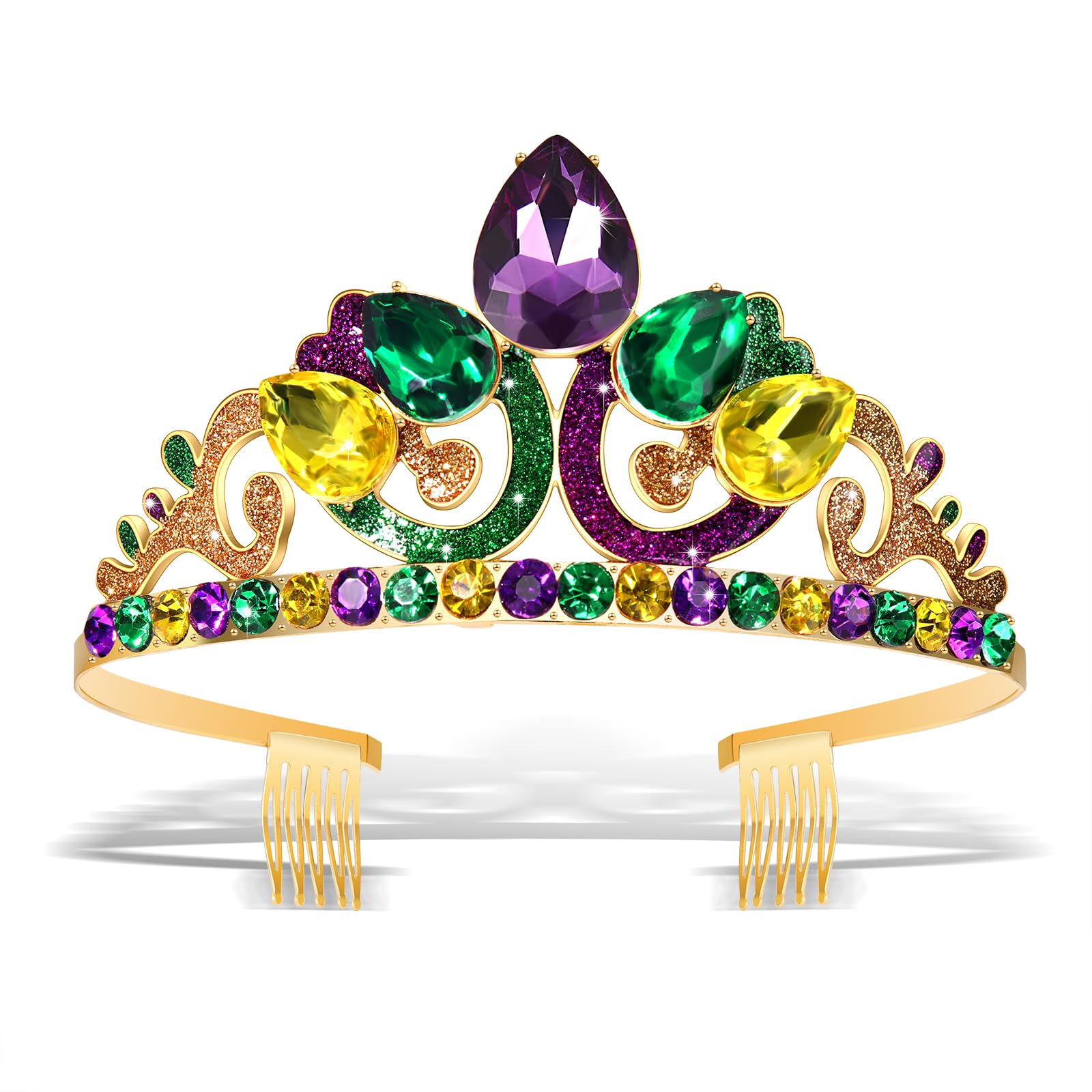 Bandeau FAERLIIRY Mardi Gras avec cristaux scintillants et velours