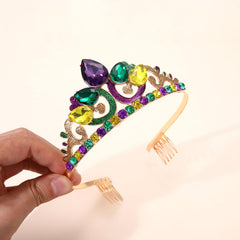 Bandeau FAERLIIRY Mardi Gras en velours violet confort longue durée