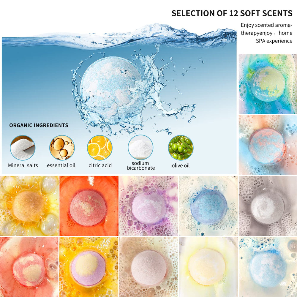 Boules de bain Fafamara aromatiques libérant des huiles essentielles hydratantes.