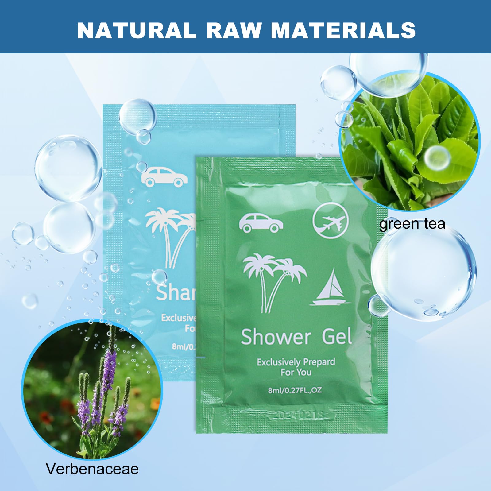Shampoing mini 8 ml fafortune: lavage rapide en voyage.