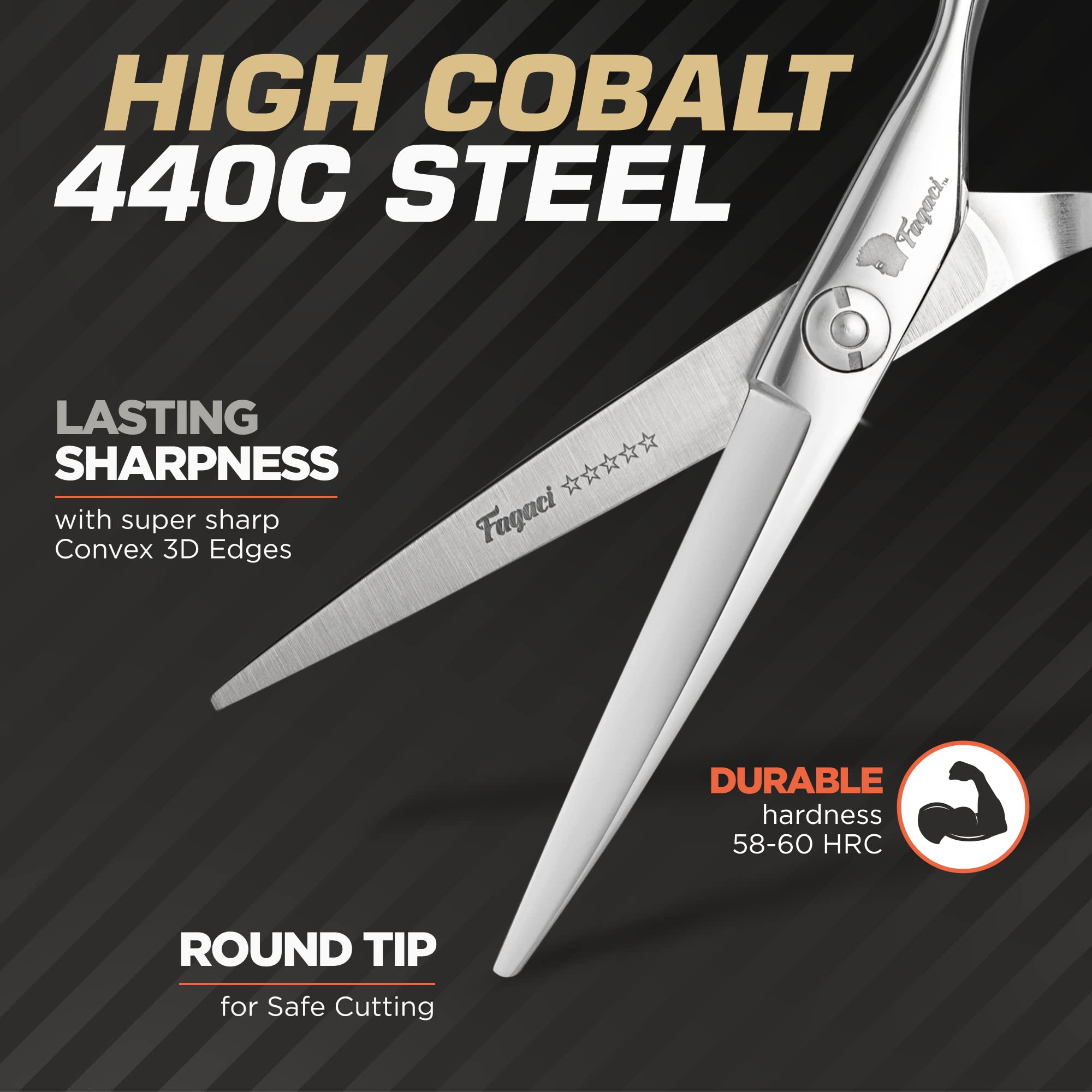 Fagaci 6-pouces, acier 440C pour une coupe fluide et précise.