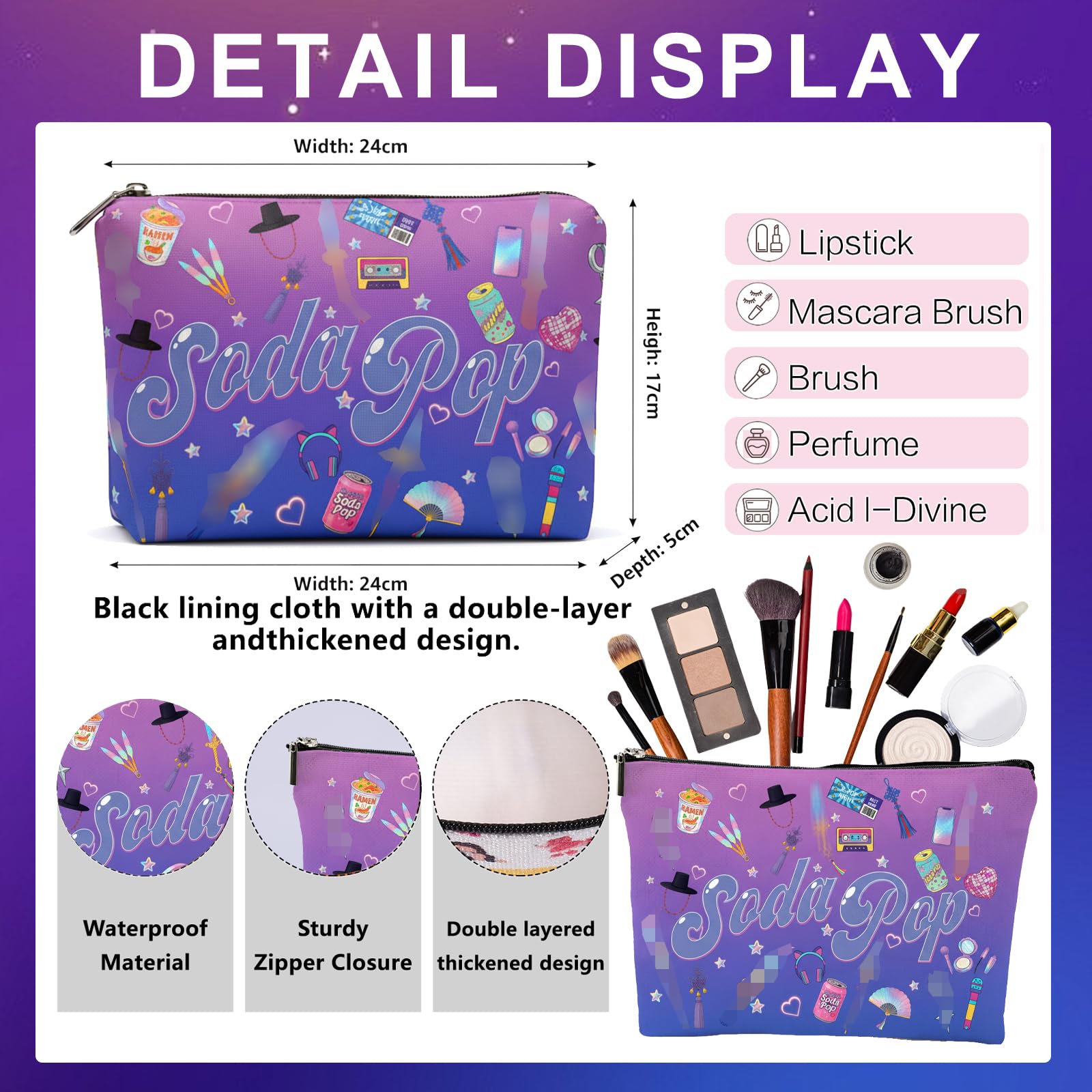 Tatouages temporaires FAHMJMYBD Soda Pop assortis pour cosplay
