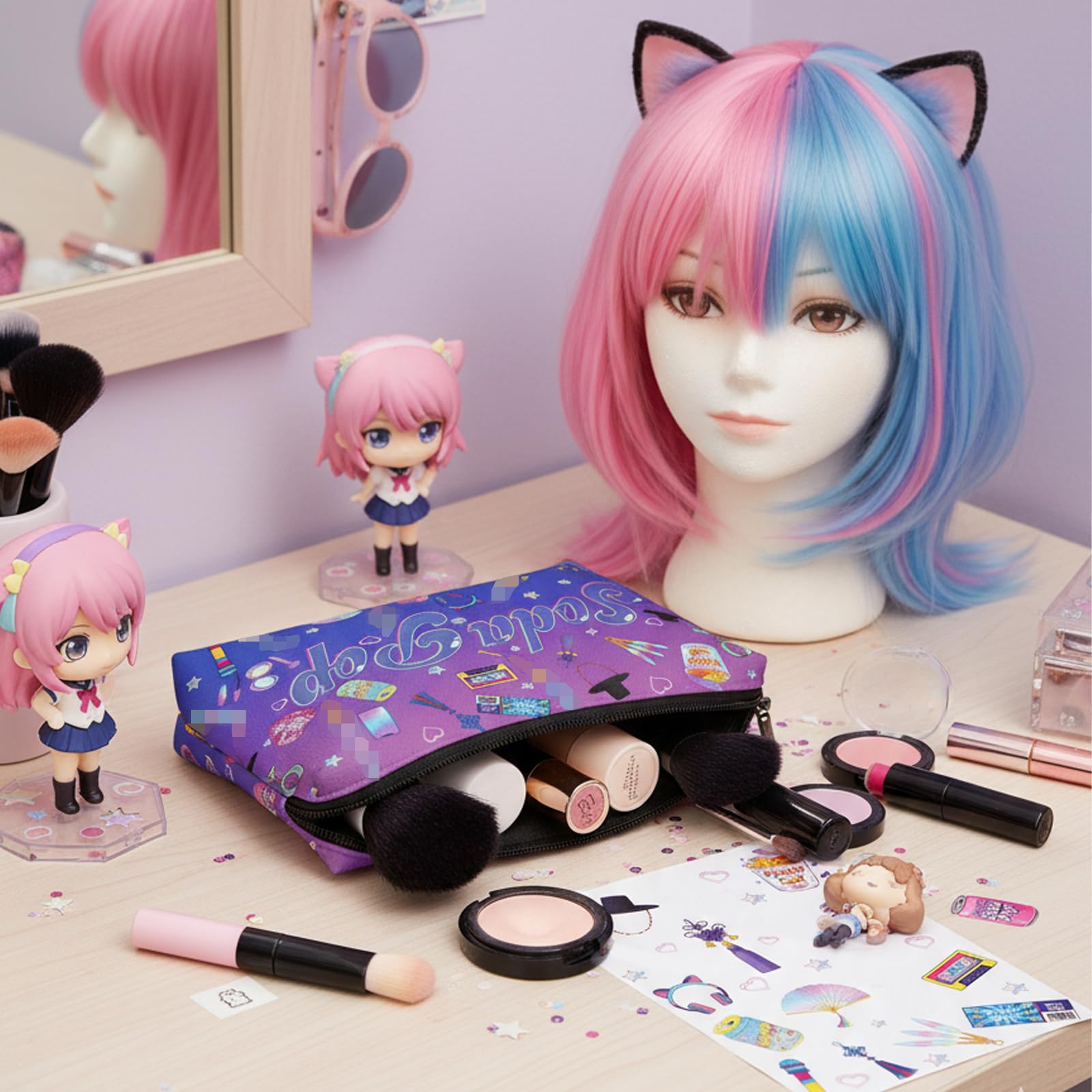 Utilisation polyvalente FAHMJMYBD pour maquillage et petites affaires