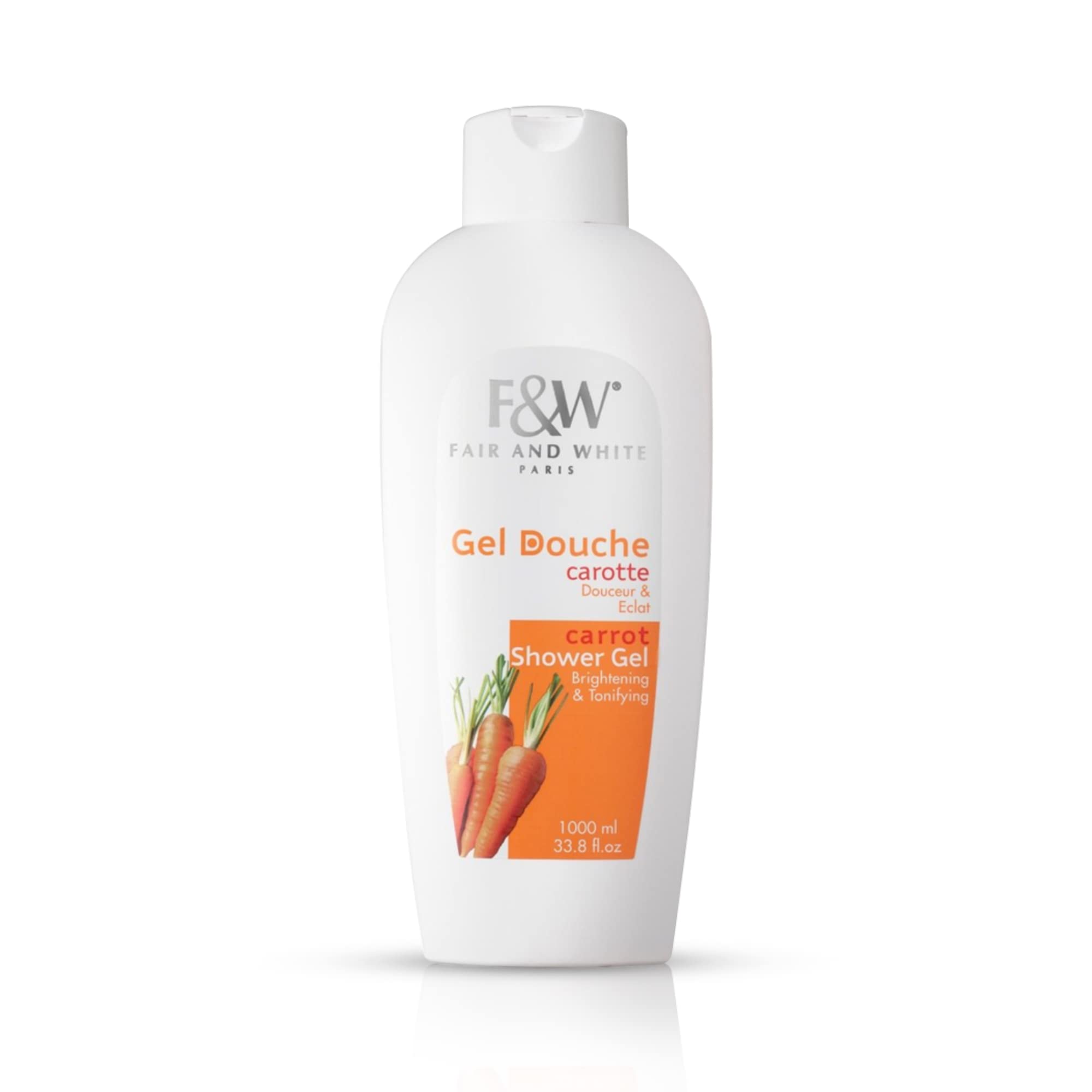 Fair & White Carotte : bouteille 1000 ml pour une sensation rafraîchissante.