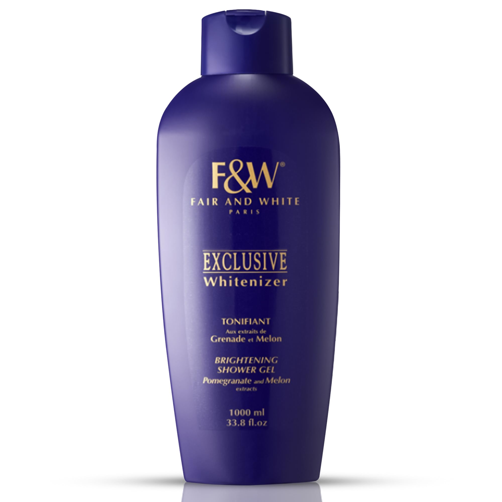 FAIR & WHITE Exclusive gel douche, bouteille 1000 ml, hydratation et éclat.
