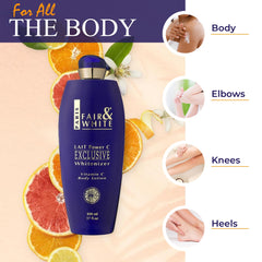 Peau hydratée, souple et radieuse selon FAIR & WHITE Vitamine C.