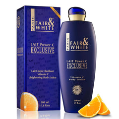 FAIR & WHITE Exclusive Body Lotion Vitamine C, bouteille 500 ml hydrate en profondeur.