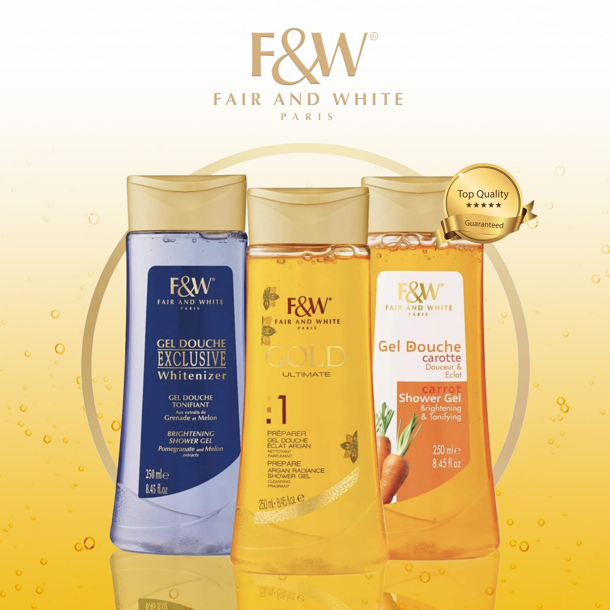 FAIR & WHITE Gold Radiance glycérine – soin hydratant pour la peau.