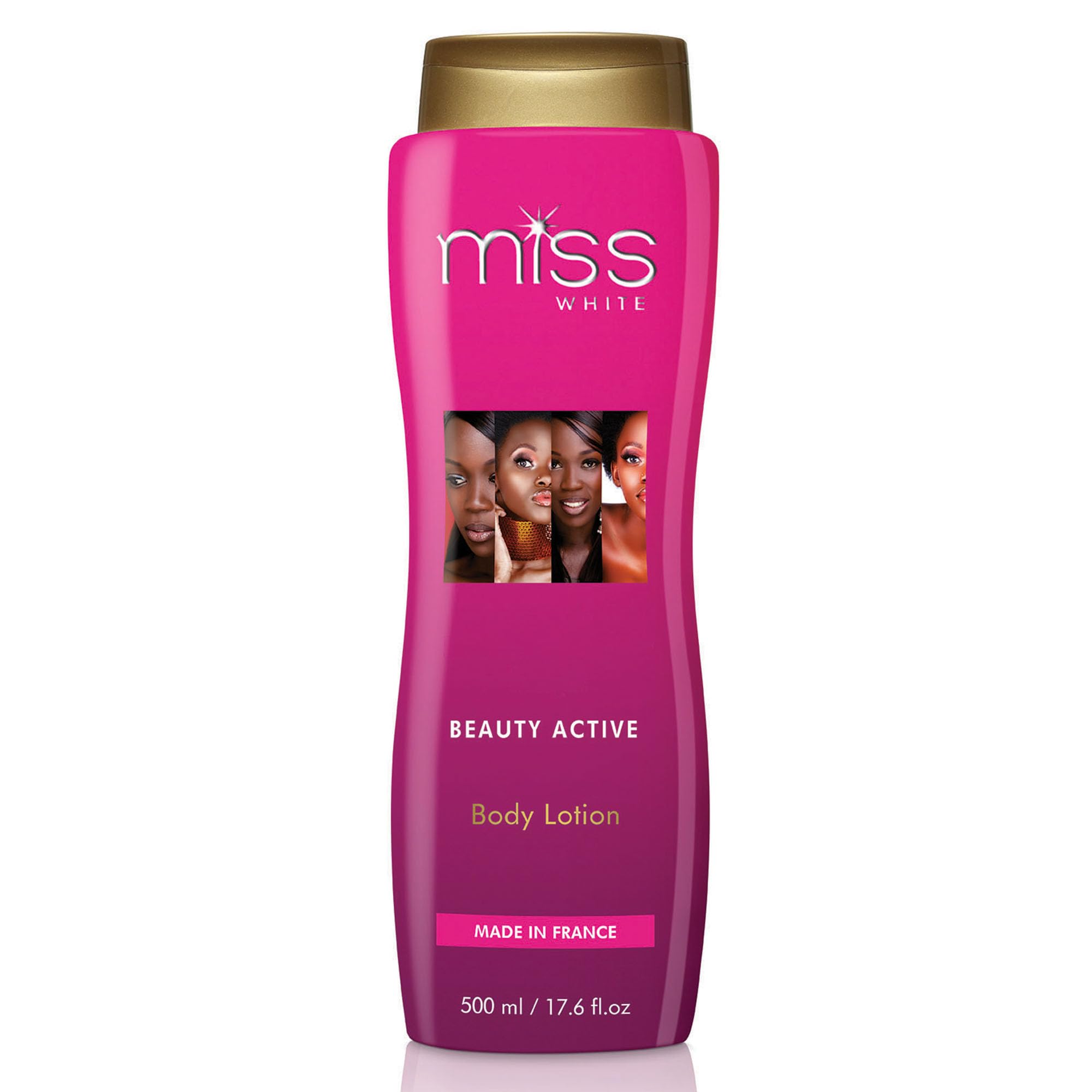 FAIR & WHITE Miss White — bouteille 500 ml, soin hydratant pour le corps.