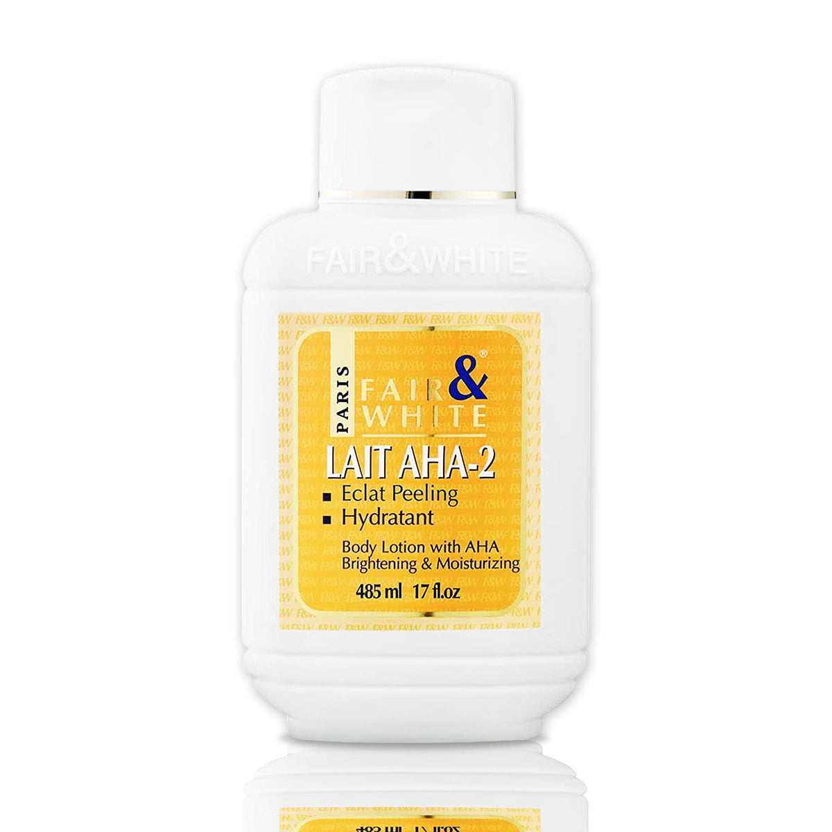Fair & White Original Lotion AHA, bouteille 500 ml, hydratation quotidienne.