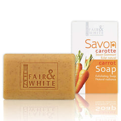 FAIR & WHITE Savon Exfoliant Original, emballage visible, éclat potentiel.