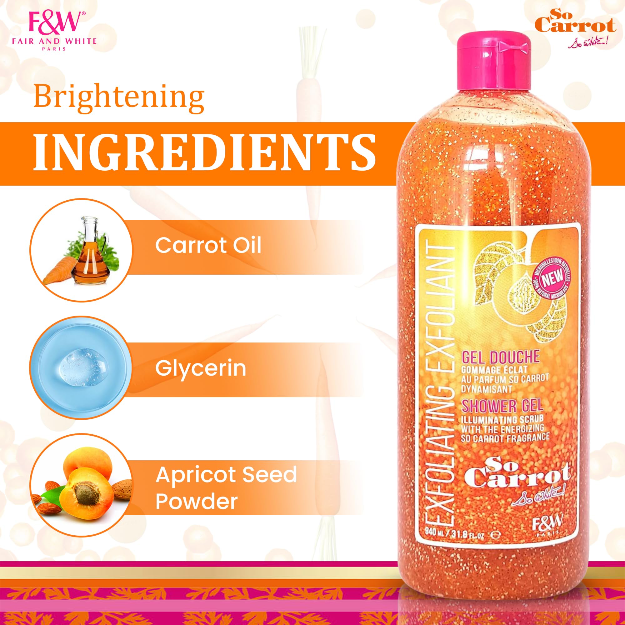 Texture crèmeuse So Carrot idéale pour exfolier en douceur
