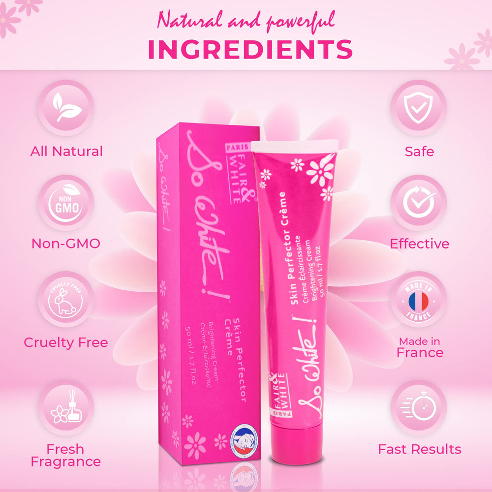 Fair & White So White Perfector Cream – peut aider à lUniformisation du teint.