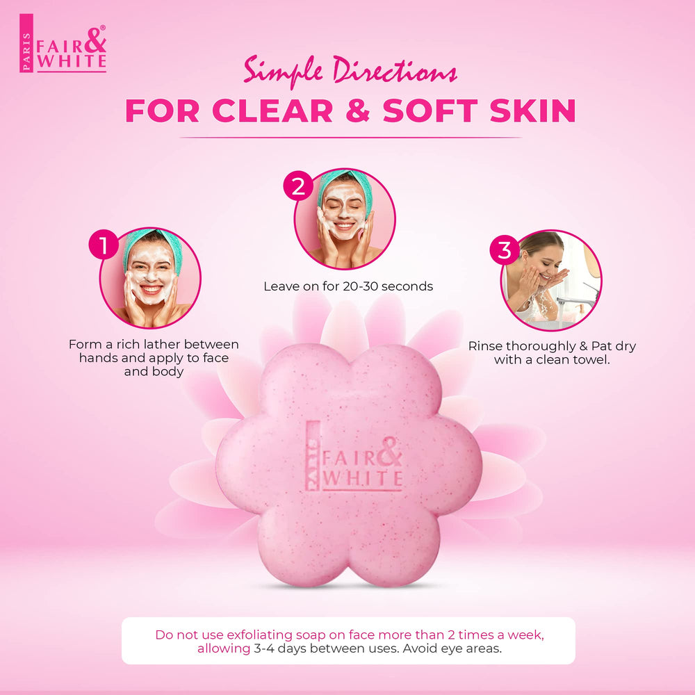 Parfum doux du savon So White pour une routine douche agréable.