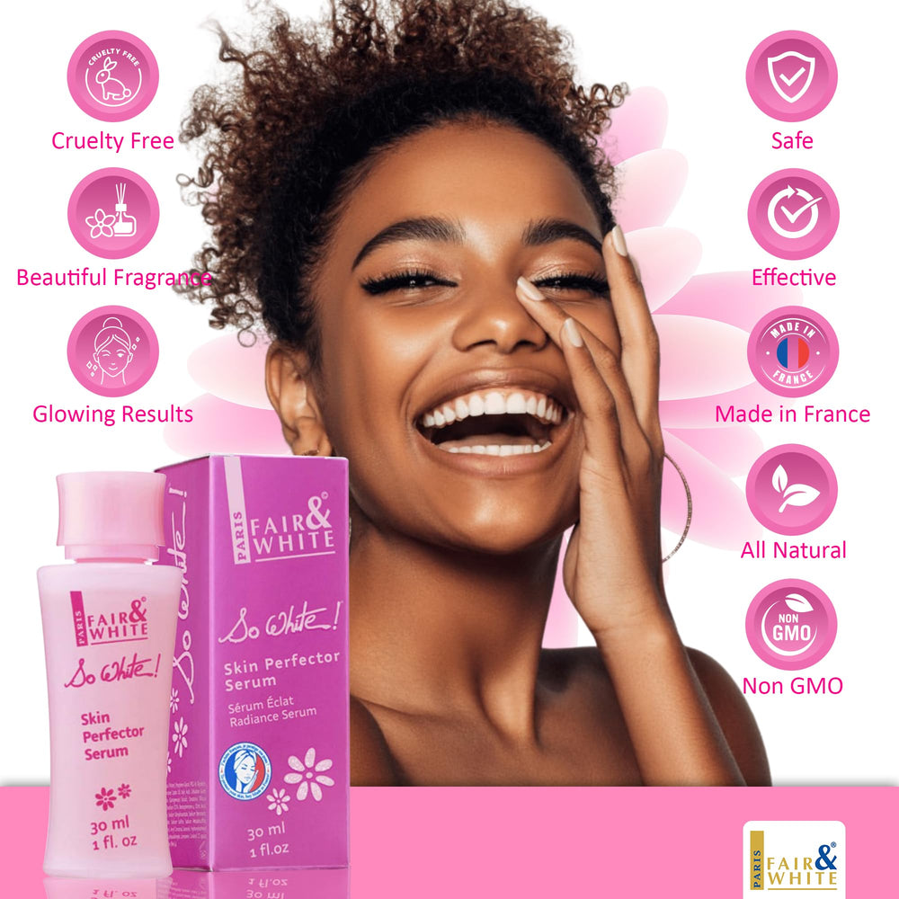 FAIR & WHITE So White Sérum application : routine quotidienne simple et efficace.