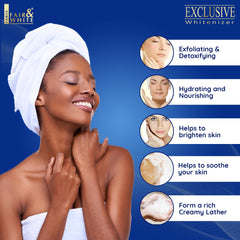 FAIR & WHITE: peau plus lisse après exfoliation, toucher atténué.