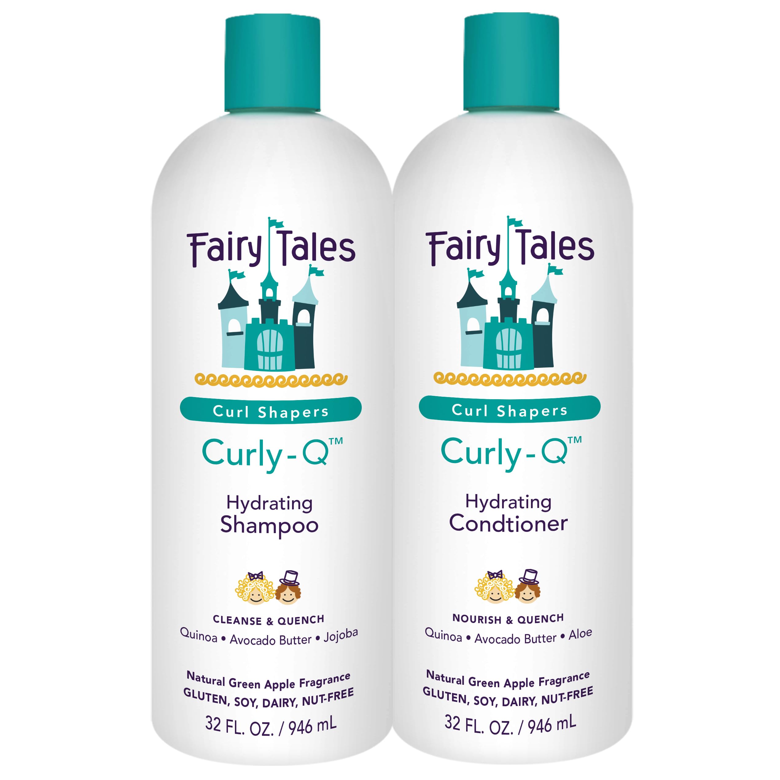 Shampoing Fairy Tales Curly-Q : bouteille facile à utiliser pour hydrater les boucles