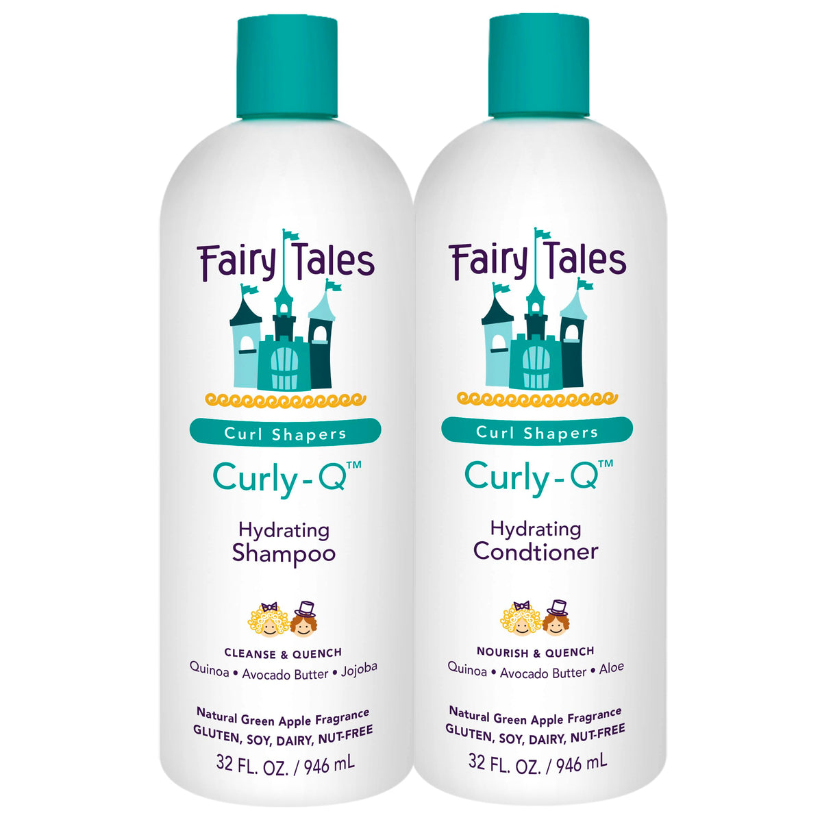 Shampoing Fairy Tales Curly-Q : bouteille facile à utiliser pour hydrater les boucles