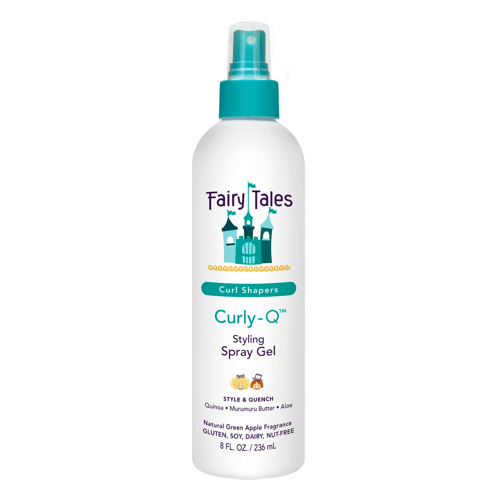 Fairy Tales Curly Q dans sa bouteille, définition des boucles et brillance naturelle.